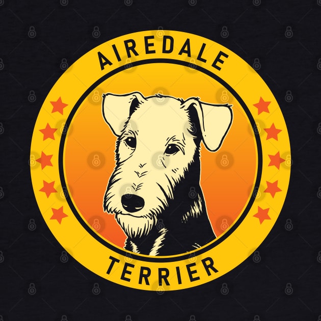 Airedale Terrier Dog Portrait by millersye